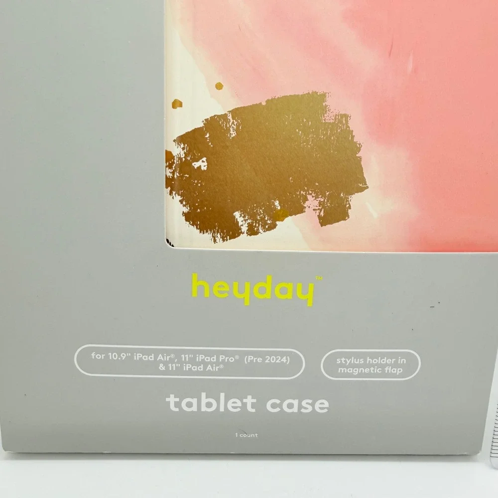Heyday iPad Air 10.9 11 & iPad Pro 11 Tablet Case Abstract Pink Gold Tri-Fold‎
